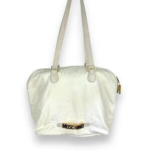 Fair Condition Moschino Cream Gold Shoulder Bag Purse